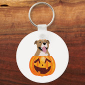 Pitbull Halloween Schlüsselanhänger (Vorderseite)