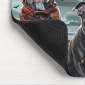 Pitbull Halloween Spooky Mousepad (Ecke)