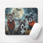 Pitbull Halloween Spooky Mousepad (Mit Mouse)