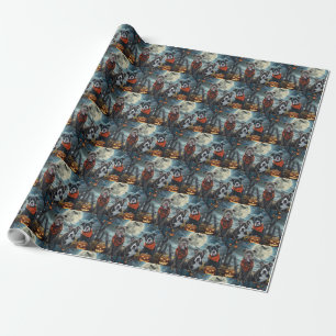 Pitbull Halloween Spooky Wrapping Paper Geschenkpapier