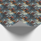 Pitbull Halloween Spooky Wrapping Paper Geschenkpapier (Ecke)