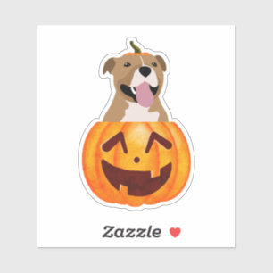 Pitbull Halloween Sticker
