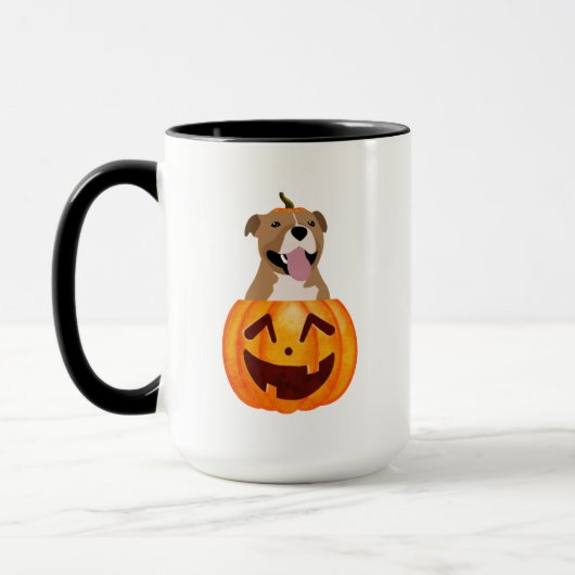 Pitbull Halloween Tasse (Links)