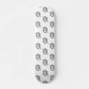 Pitbull handgezeichnetes Foto Hund Tierliebhaber Skateboard