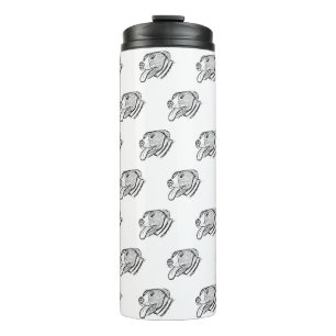 Pitbull handgezeichnetes Foto Hund Tierliebhaber Thermosbecher