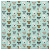 Pitbull hat Hundemuster-Lichtminze Stoff (Muster)