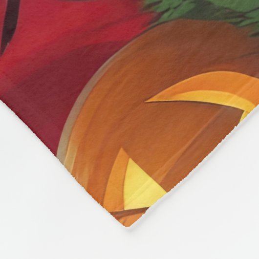 Pitbull Hogs Pumpkin Halloween Funny Fleecedecke (Ecke)