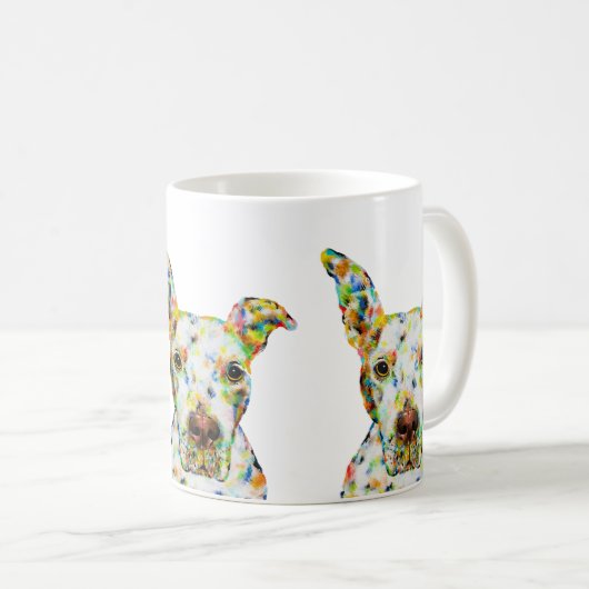 Pitbull Hund 11 oz. Tasse (VorderseiteRechts)