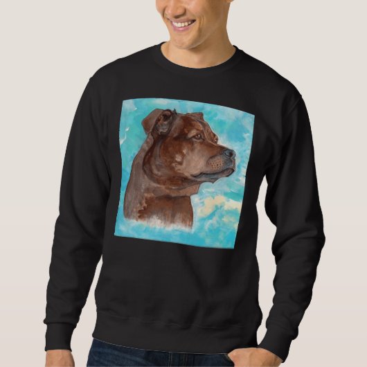 Pitbull Hund 1 Sweatshirt (Vorderseite)
