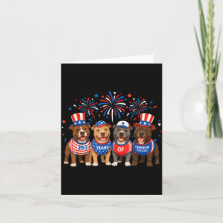 Pitbull Hund 250 Jahre Amerikanisch 1776 2026 4. J Karte