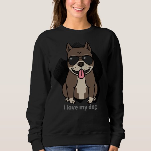 Pitbull Hund 265 Sweatshirt (Vorderseite)