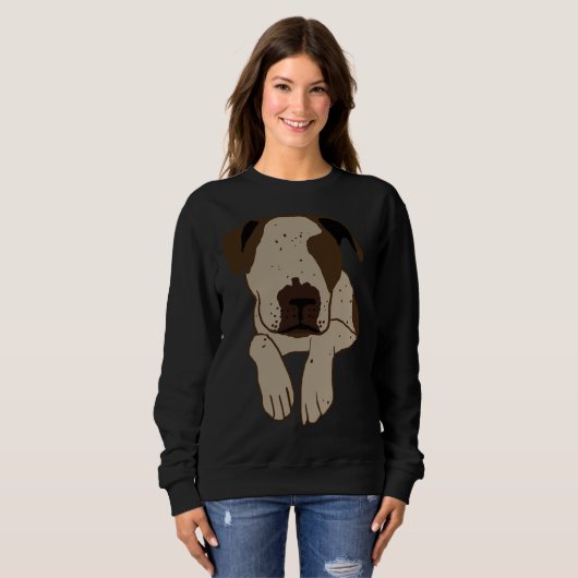 Pitbull Hund 27 Sweatshirt (Vorne ganz)