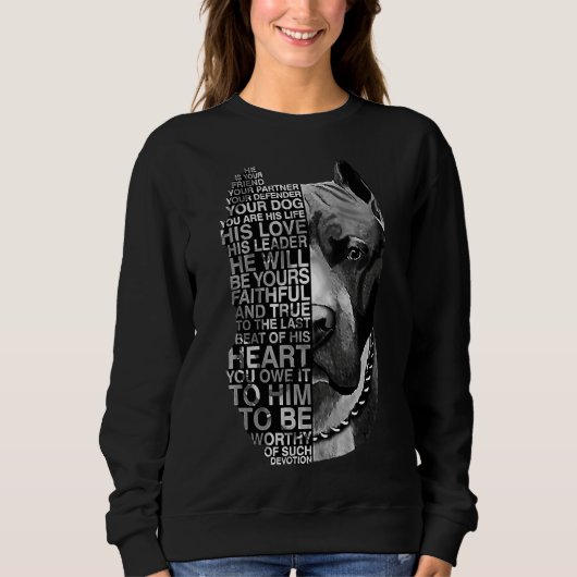Pitbull Hund 29 Sweatshirt (Vorderseite)