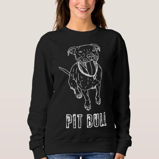 Pitbull Hund 42 Sweatshirt (Vorderseite)