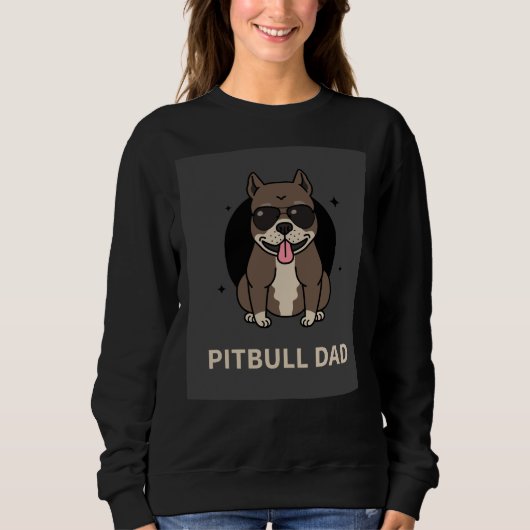 Pitbull Hund 62 Sweatshirt (Vorderseite)