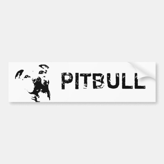 Pitbull Hund Autoaufkleber (Vorne)