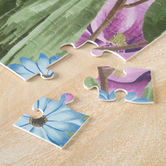 Pitbull Hund Blume Puzzle (Seite)