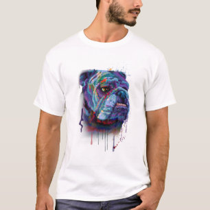 Pitbull Hund farbenfroh Pitbull Wasserfarbenmaler  T-Shirt