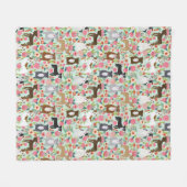 Pitbull Hund Florenz Fleecedecke (Vorderseite (Horizontal))