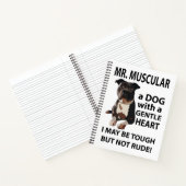 Pitbull-Hund Haustier Tier Notizblock (Innenseite)