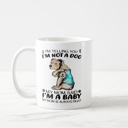 Pitbull Hund I Liebe Mama Tattoo Pitbull Dog Lover Kaffeetasse (Links)