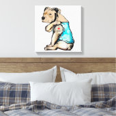 Pitbull Hund I Liebe Vater Tattoo Funny Family Leinwanddruck (Insitu (Schlafzimmer))