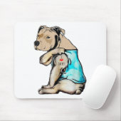 Pitbull Hund I Liebe Vater Tattoo Funny Family Mousepad (Mit Mouse)