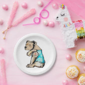 Pitbull Hund I Liebe Vater Tattoo Funny Family Pappteller (Party)