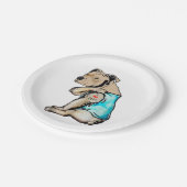 Pitbull Hund I Liebe Vater Tattoo Funny Family Pappteller (Schrägansicht)