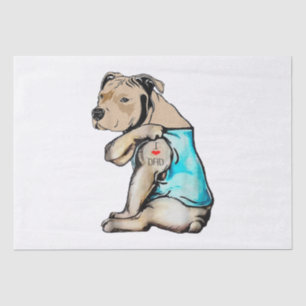 Pitbull Hund I Liebe Vater Tattoo Funny Family Seidenpapier