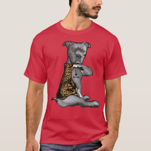 Pitbull Hund in der Liebe Tätowierung lustig T-Shirt