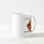 Pitbull Hund KAFFEE UND PITBULL MACHEN MICH GLÜCKL Kaffeetasse (VorderseiteRechts)