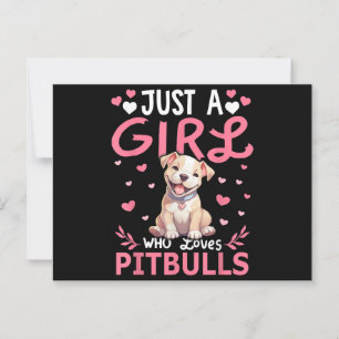 Pitbull Hund Mädchen Frauen nur ein Mädchen, die L Postkarte