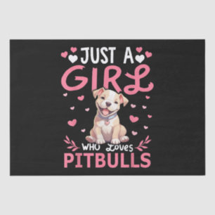 Pitbull Hund Mädchen Frauen nur ein Mädchen, die L Seidenpapier