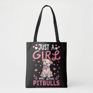 Pitbull Hund Mädchen Frauen nur ein Mädchen, die L Tasche