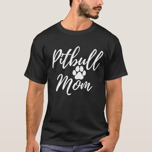 Pitbull Hund Mama Muttergeschenk für Hund Lover T-Shirt (Vorderseite)