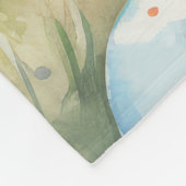 Pitbull Hund mit Ostereiern Urlaub Fleecedecke (Ecke)