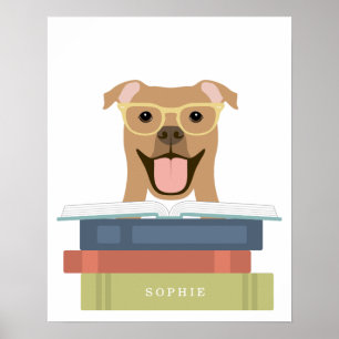 Pitbull-Hund personalisierter Druck Poster