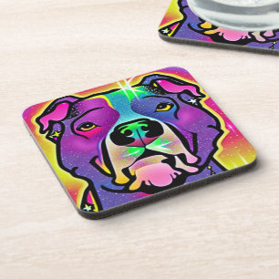 Pitbull-Hund Pop Art   Getränkeuntersetzer