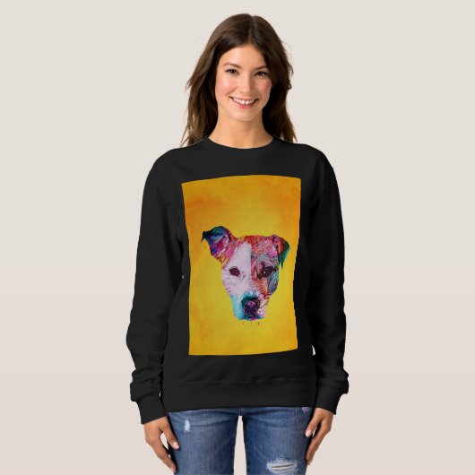 Pitbull Hund Premium Sweatshirt (Vorne ganz)
