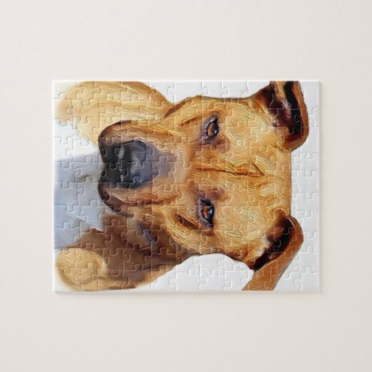 Pitbull Hund Puzzle (Horizontal)