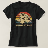 Pitbull Hund Ruhekasten Seite I Liebe mein Pit Ret T-Shirt (Design vorne)