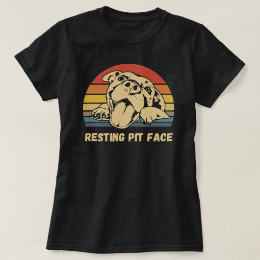 Pitbull Hund Ruhekasten Seite I Liebe mein Pit Ret T-Shirt (Design vorne)