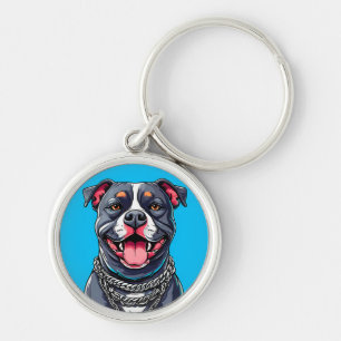 Pitbull-Hund Schlüsselanhänger