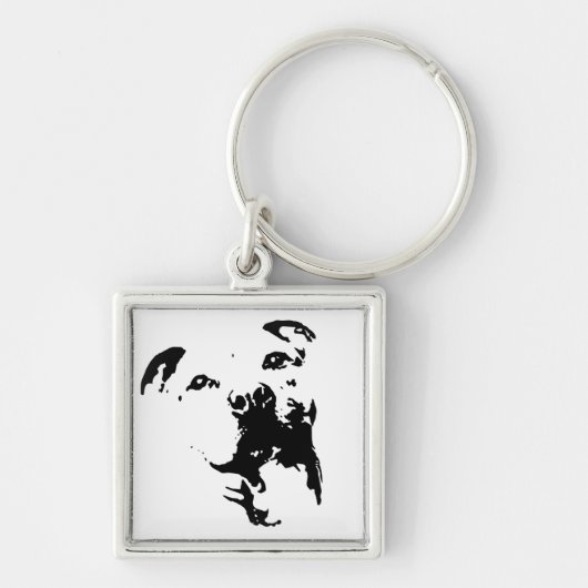 Pitbull Hund Schlüsselanhänger (Vorne)