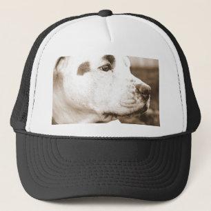 Pitbull-Hund Sepia-Farbe Hass Tat nicht Rasse Truckerkappe