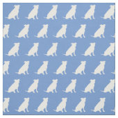 Pitbull Hund Silhouette Pet Pit Bull Light Blue Stoff (Muster)