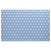 Pitbull Hund Silhouette Pet Pit Bull Light Blue Stoff (Fat Quarter (45,7 x 55,9 cm))