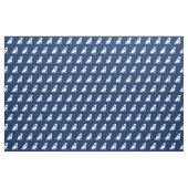 Pitbull Hund Silhouette Pet Pit Bull Navy Blue Stoff (Fat Quarter (45,7 x 55,9 cm))