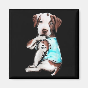 Pitbull Hund Tattoo I Liebe Mama Mütter Tag Lover Magnet